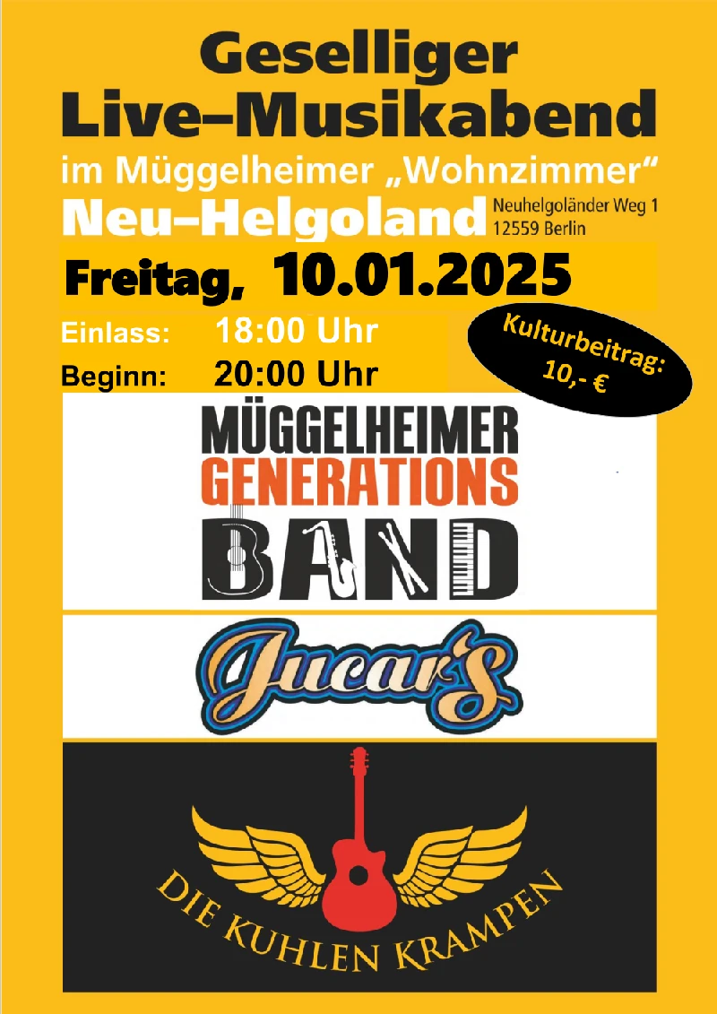Live Musik mit 3 Müggelheimer Bands!