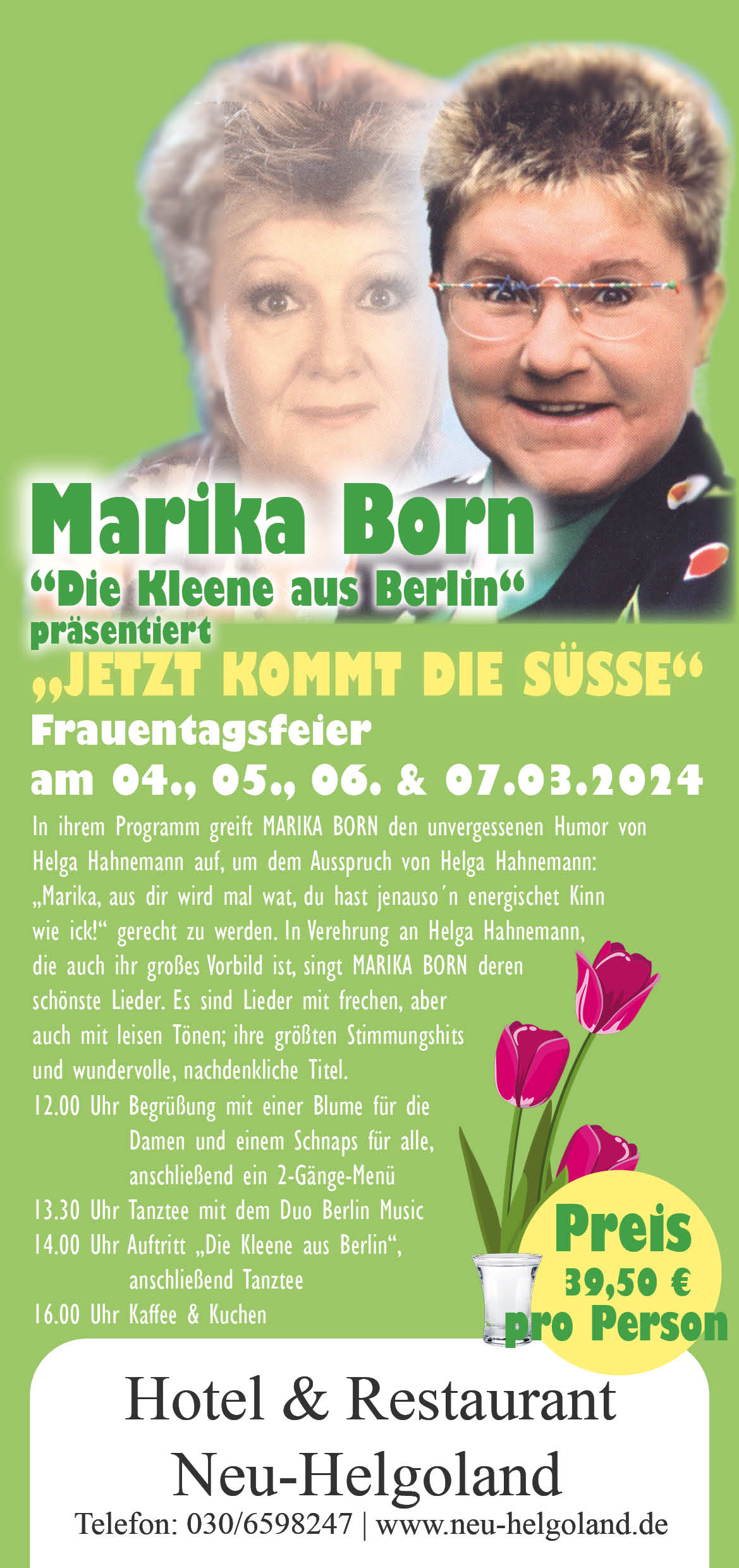 Helga Hahnemann Show mit Marika Born - „Die Kleene aus Berlin“